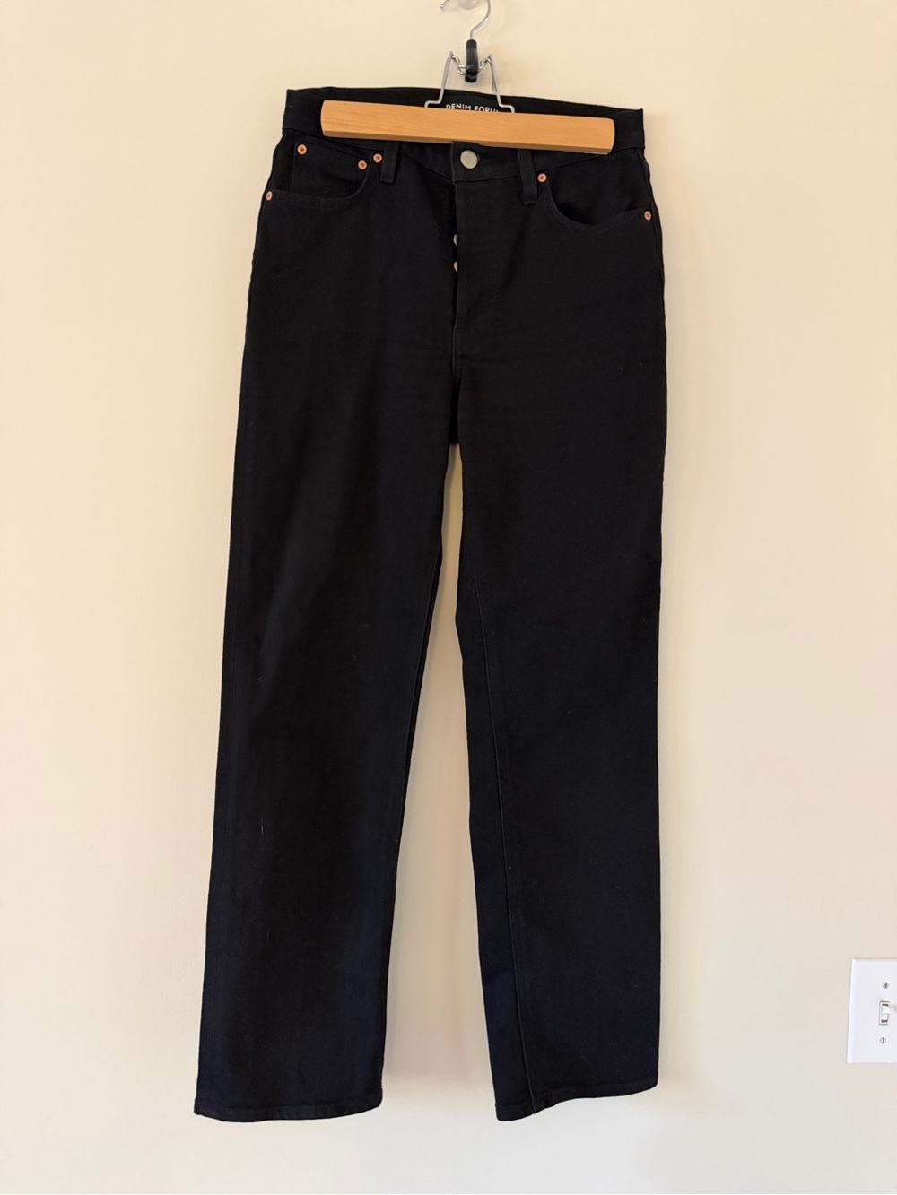 Denim Forum Black Straight Women's Jeans
